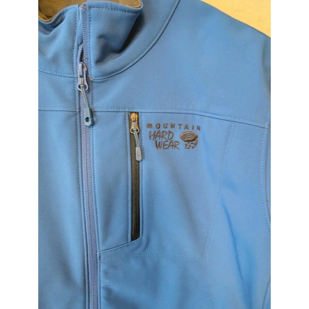 Mountain Hard Wear Men‎ Small Polar Tek Full Zip Softshell Jacket Nightfall Blue